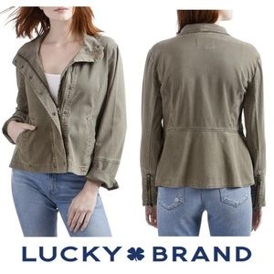 NWT LUCKY BRAND Green Military Utility Jacket Coat
